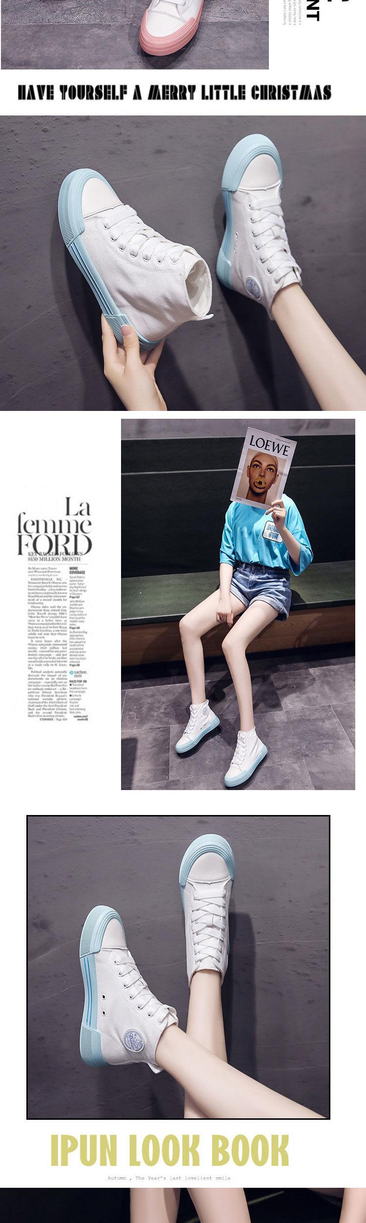 High-top canvas shoes women's 2023 new single shoes female students Korean version breathable low-top casual shoes women's all-match sneakers women_voghion.com