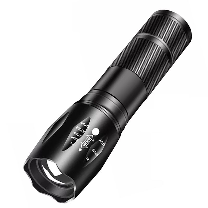 Grenzüberschreitende T6 Aluminiumlegierung A100 LED Outdoor USB Wiederaufladbare Multifunktions-Mini-Zoom-Taschenlampe mit starker Leuchtkraft_voghion.com