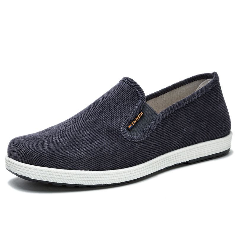 Scarpe da lavoro casual comode da uomo, in velluto a coste Old Beijing, per la primavera e l'autunno, taglie forti_voghion.com