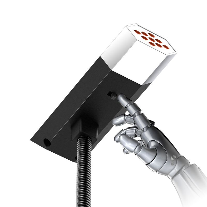 New wired dynamic metal hose bendable RGB backlit computer desktop microphone for live streaming_voghion.com