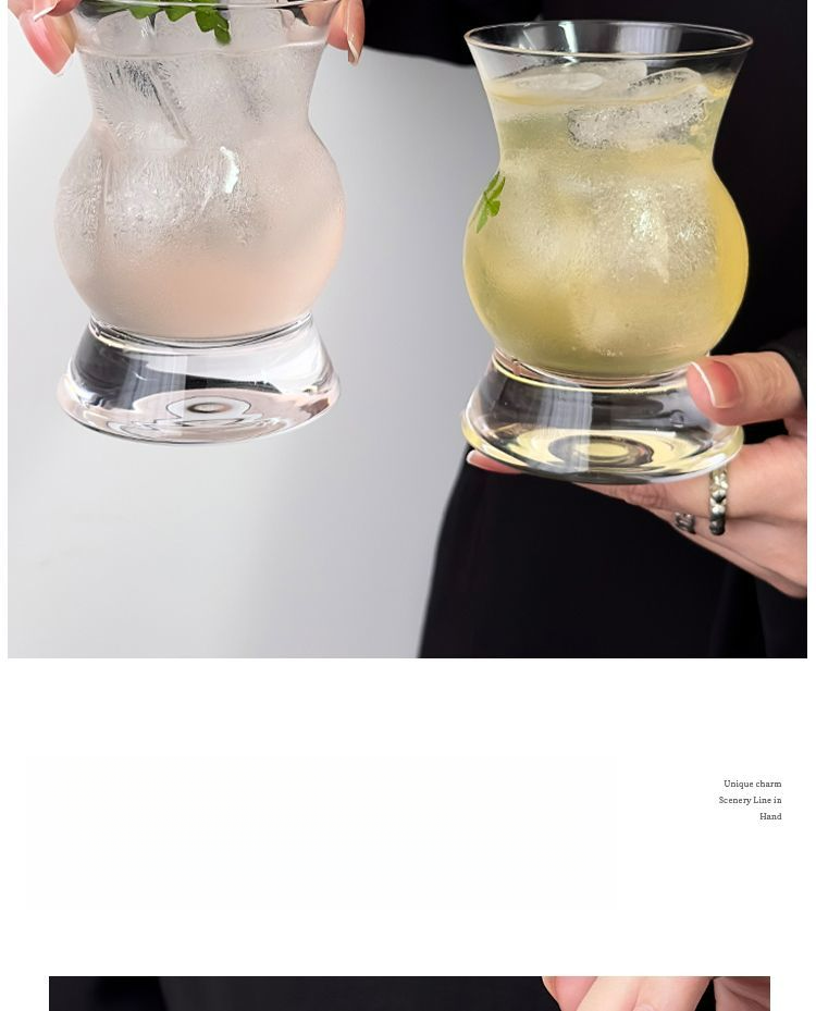 Ins Style Nischendesign Bonbonglas High-End-Saft Einfacher Tee Cocktail Sprudelwasserbecher_voghion.com