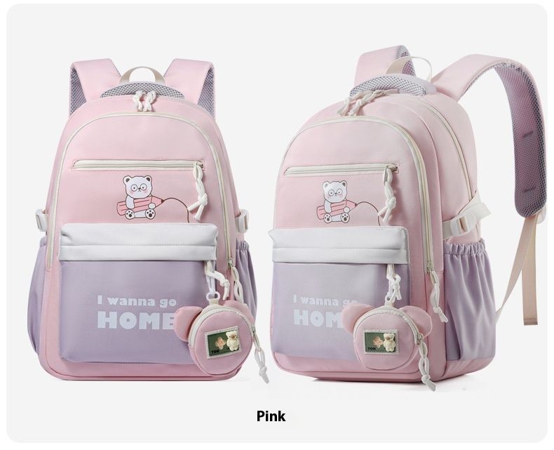 Neuer Grundschüler der 4. bis 6. Klasse mit großem Fassungsvermögen und leichtem Mittelschulrucksack für Mädchen_voghion.com