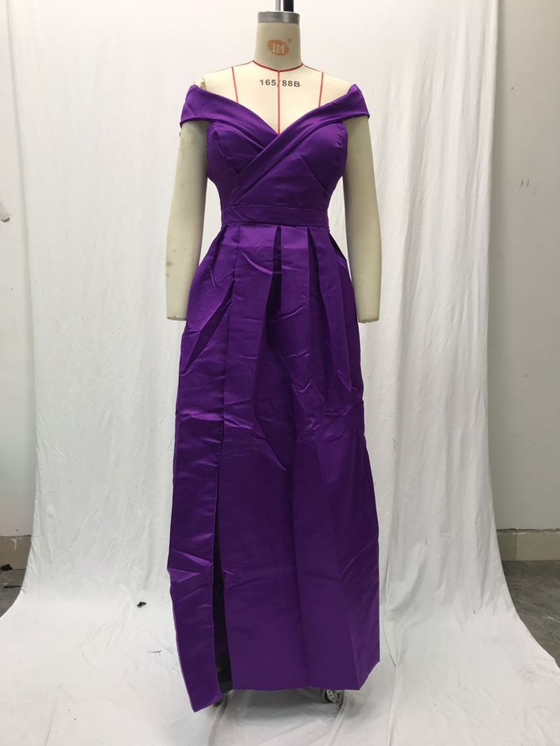 Women's deep V-neck ebay satin multi-color dress_voghion.com