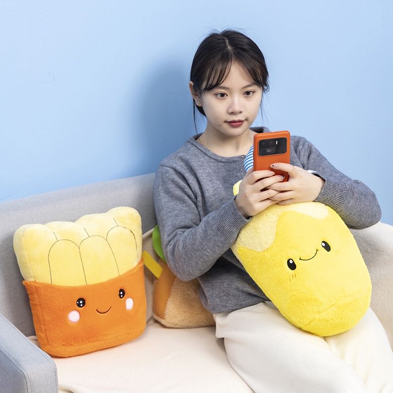 Cartoon Creative And Snack Beverage Little Rabbit Plush Pillow Sofa Cushion Stuffed For Girls Toy_voghion.com
