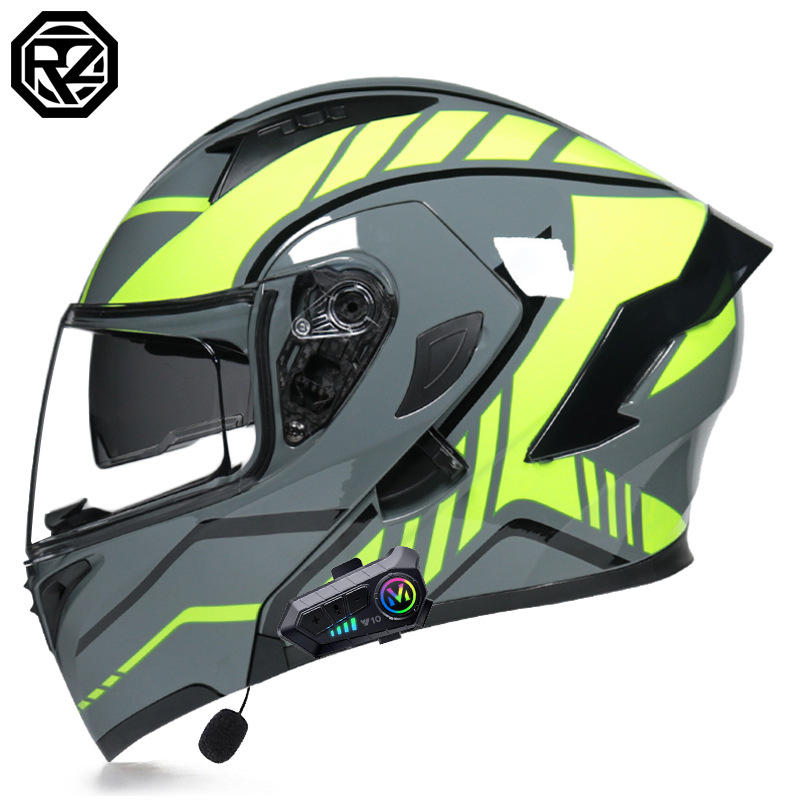 Acessórios e peças para motocicletas capacetes elétricos para motocicletas masculinas e femininas personalizados com bateria para capacete completo Bluetooth para motocicleta_voghion.com