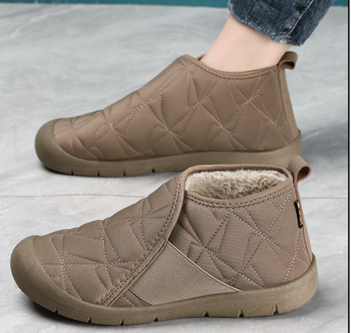 Omen In Early Spring, New Soft Sole, Lightweight, Middle Aged And Elderly Mothers' Shoes, Plus Velvet, Thickened, Warm, Slip On Snow Boots_voghion.com