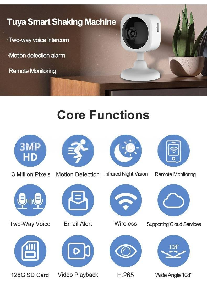 Mini WiFi Indoor Security Camera - 1080P HD Night Vision, Smart Motion Detection, Remote Viewing Via Smartphone_voghion.com