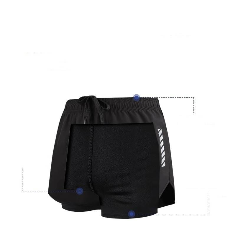 Zweifarbiges Herren-Badeanzug-Set, zweiteiliges langärmeliges, sonnenschützendes, schnell trocknendes Schwimmtrainingsset für Erwachsene in großer Größe_voghion.com