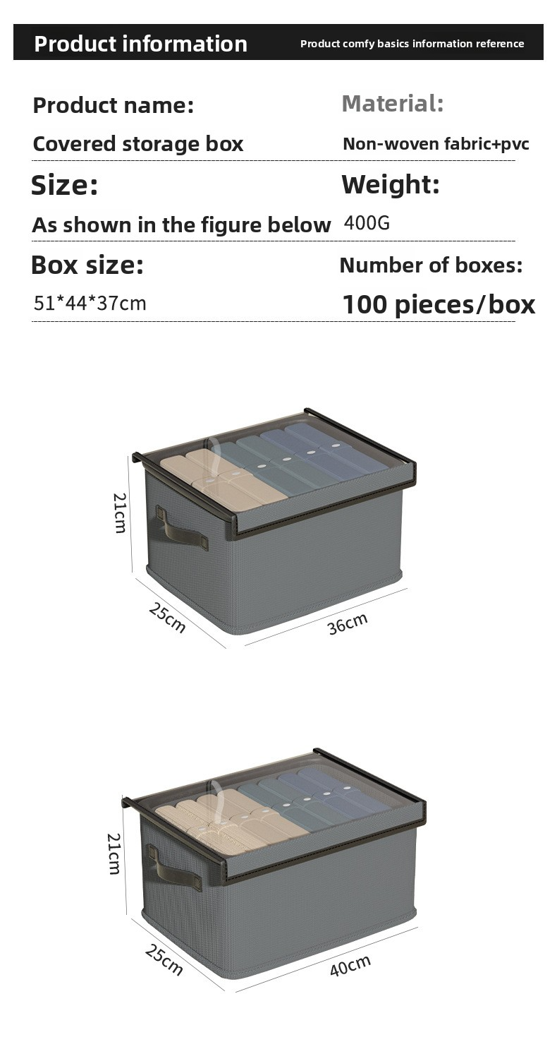 Contenitore pieghevole per vestiti - Organizzatore multiuso per cassetti con copertura antipolvere per organizzare armadi e guardaroba_voghion.com