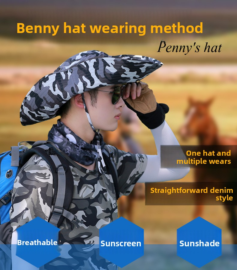 Fischerhut für Herren mit 360°-Sonnenschutz – wasserdicht und schnelltrocknend, zum Angeln und für Outdoor-Aktivitäten_voghion.com