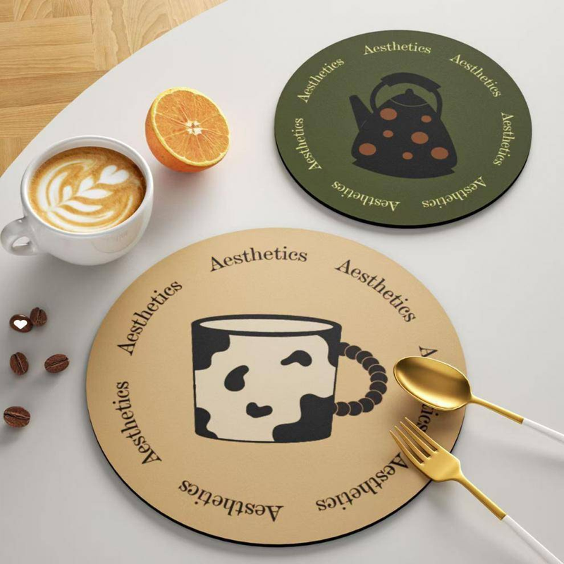 Table Mat Anti-scalding Mat Insulation Mat Vegetable Mat Bowl Mat Placemat Plate Mat Round Absorbent Quick-drying Tea Coaster Home Use_voghion.com