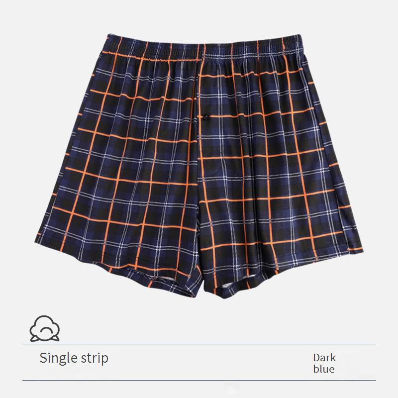 Roupa íntima masculina de algodão, calças para jovens, tamanho grande, soltas, xadrez, boxer_voghion.com