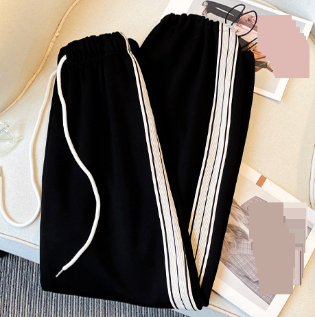 Roupas femininas personalizadas com capuz bordado moletom cintura alta calças justas terno_voghion.com
