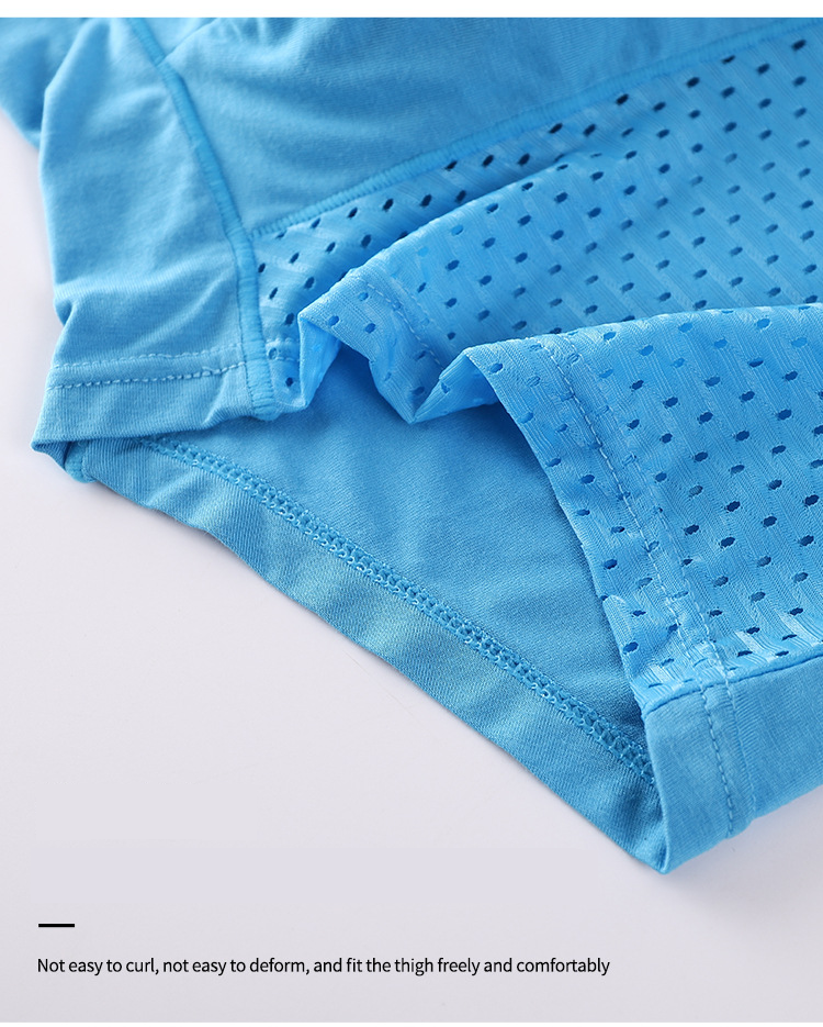 Herenboxershorts - Ademend modalmateriaal met mesh-oogjes voor ultiem comfort, middelhoog ontwerp, zacht en lichtgewicht voor zomer en dagelijks gebruik_voghion.com