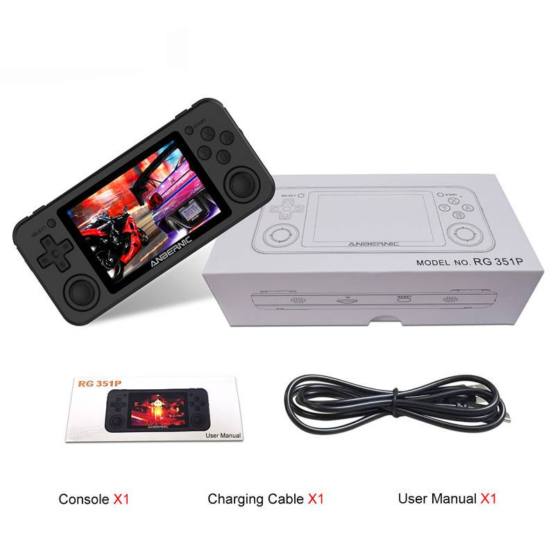 Console de jogos portátil retrô ANBERNIC RG351P - Dispositivo portátil para jogos Linux com 64 GB de armazenamento, suporte multijogador e experiência de jogo clássica e moderna_voghion.com