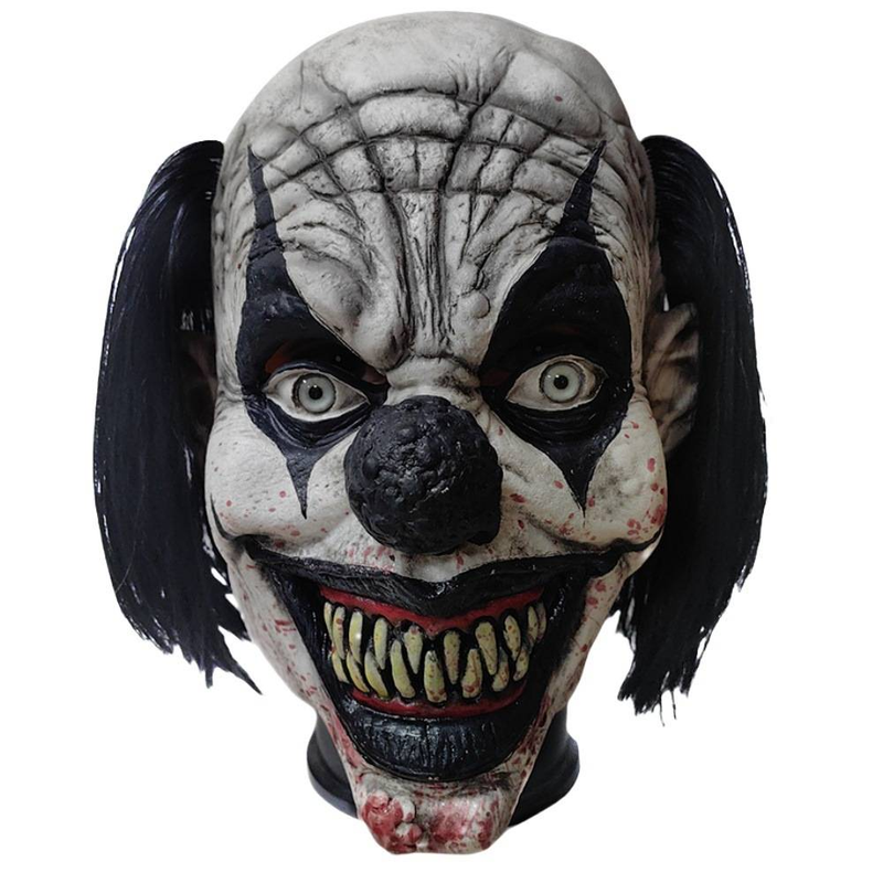 Party Masks Horror Black Braid Clown Headgear Halloween Fangs Clown Mask Dance Party Festival Performance Mask_voghion.com