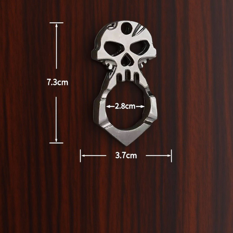 Einfinger-Schlagring mit einzigartigem Totenkopf-Spike-Design, 7,3 x 3,7 x 0,7 cm, geeignet für professionelle Kämpfe und Selbstverteidigung_voghion.com