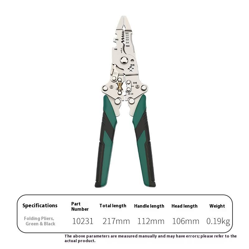 Professional Multi-Function Wire Stripper With Central Swivel - Durable S2 Alloy Steel Blade For Electricians & DIY Enthusiasts_voghion.com
