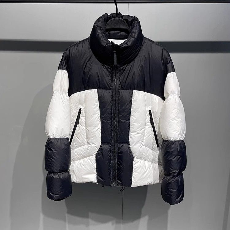 550FP Kurze Pufferjacke für Herren – Wasserabweisendes Außenmaterial, 90 % Entendaunen, straßentaugliches Utility-Design (S-XXL, Colorblock)_voghion.com