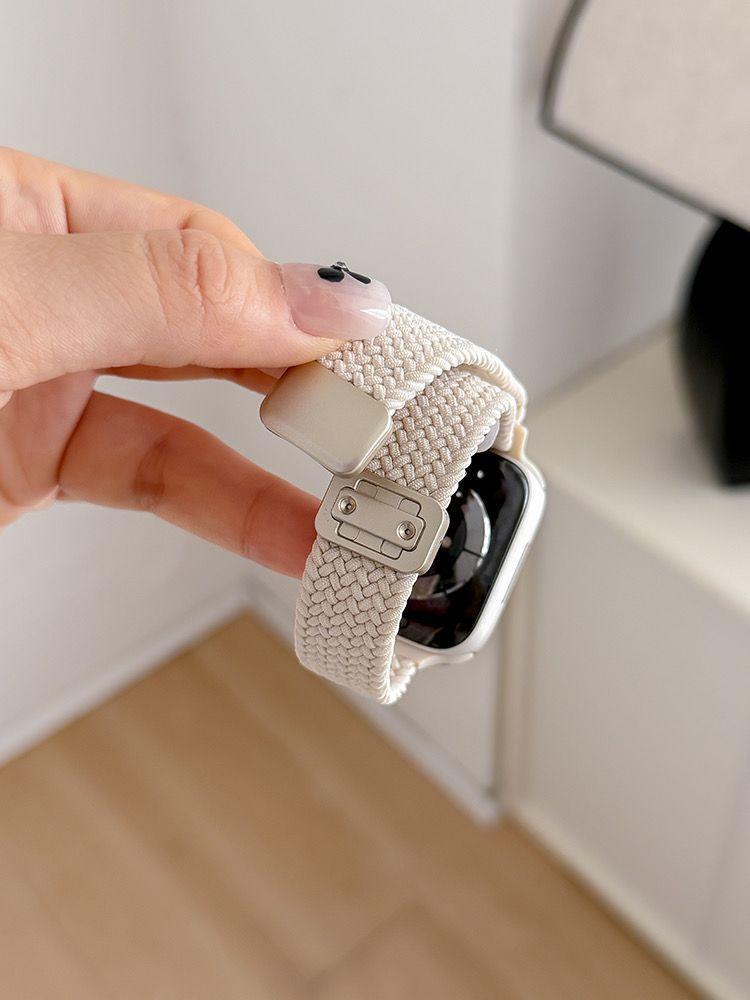 Applicabile ai cinturini per iWatch: Apple Watch 987 di decima generazione in nylon intrecciato, cinturino sportivo adesivo magnetico per Apple Watch 6_voghion.com