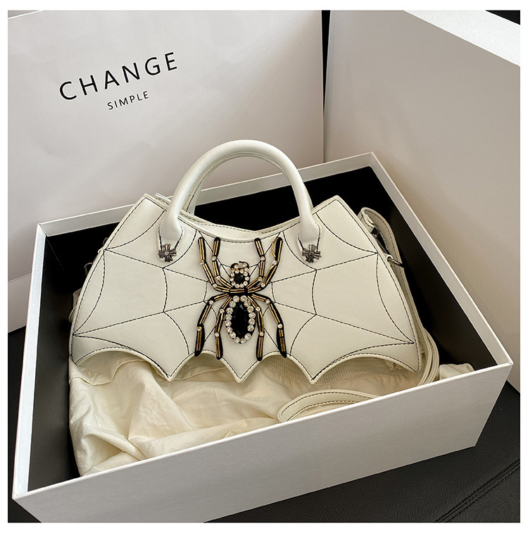Women's Bags Handbag Fashion Creative Handmade Spider Bag Personality Embroidery Diamond Women's Bag PU Messenger Bag_voghion.com