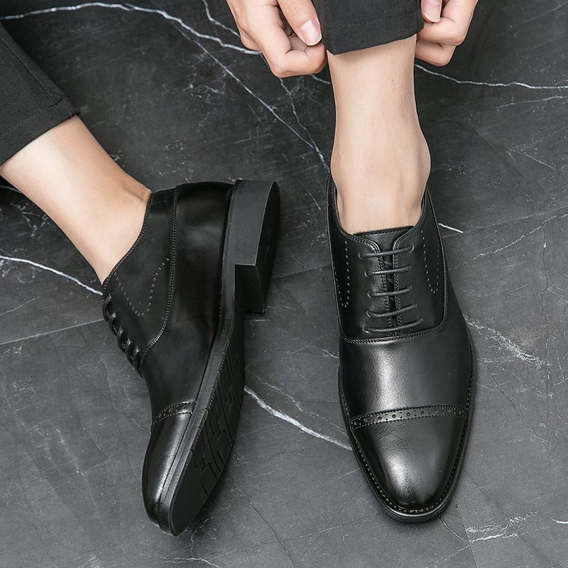 Herrenschuhe, modisch, Business, formell, trendig, britischer Stil, spitz, klein, Leder, Hochzeitsschuhe für den Bräutigam, Freizeitschuhe_voghion.com