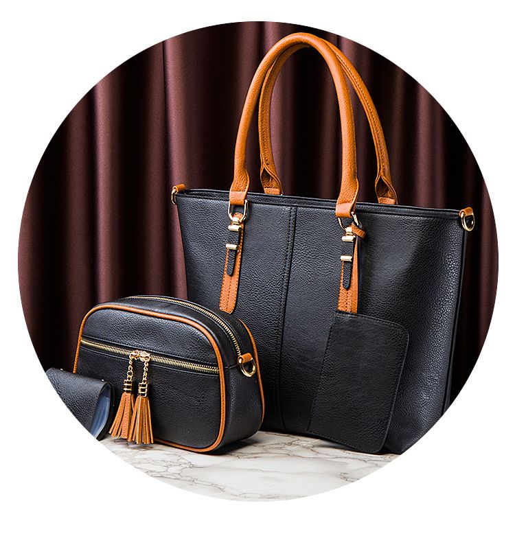 Damentaschen Mutter- und Kindertasche Neue Damen-Umhängetasche Herbst und Winter Kontrastfarbe Mode-Umhängetasche Große Kapazität Handtasche_voghion.com