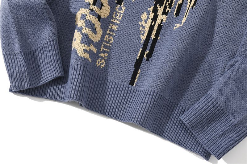 Pull chaud en tricot jacquard à motif papillon, style automne et hiver_voghion.com