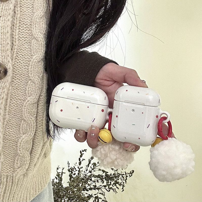 Colorful dots suitable for airpods 3 protective case pro2 Bluetooth 1/2 generation earphone shell fur ball Bell_voghion.com