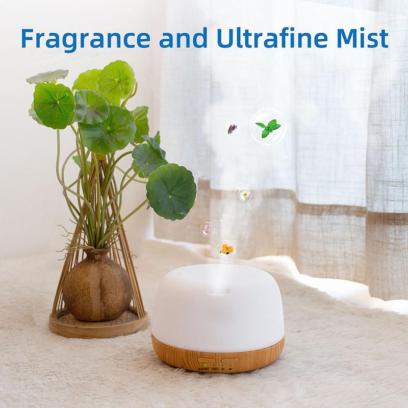 Mini umidificador de aroma com efeito de madeira para quarto, 300ml, máquina de aromaterapia, difusor de óleos essenciais, pequena máquina de aromaterapia_voghion.com