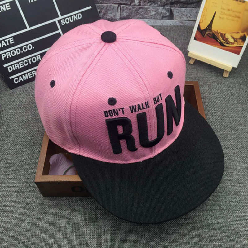 Camo Run Letter Snapback Baseball Cap Camouflage Hip Hop Hat Outdoor Sports Street Dance Fashion Casual Pink Hat for Men_voghion.com