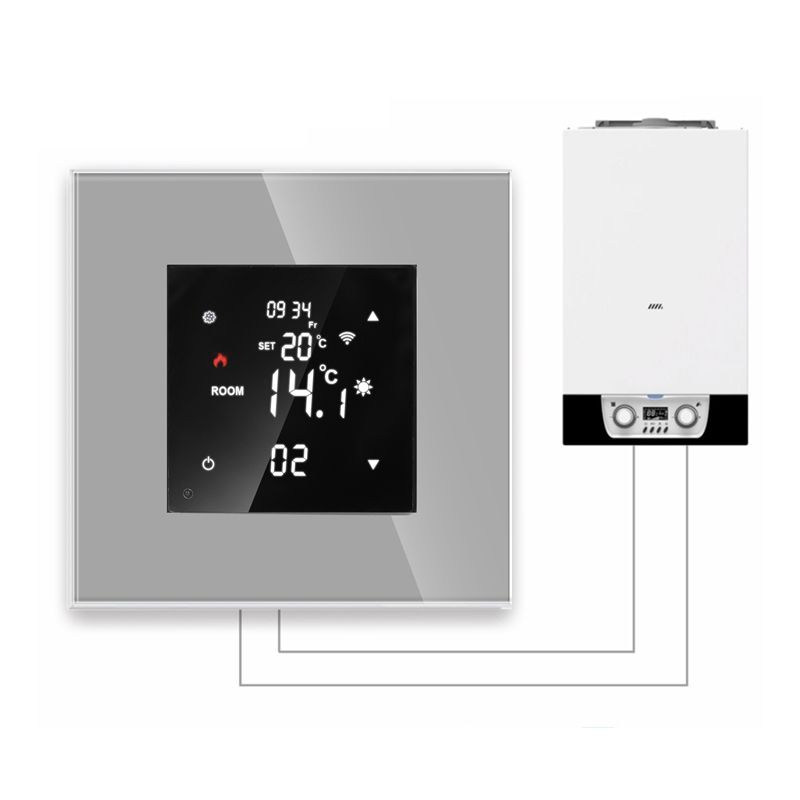 Pametni WIFI termostat LCD zaslon na dotik stikalo za luč stenska vtičnica s termostati električni ali ogrevalni domači inteligentni_voghion.com