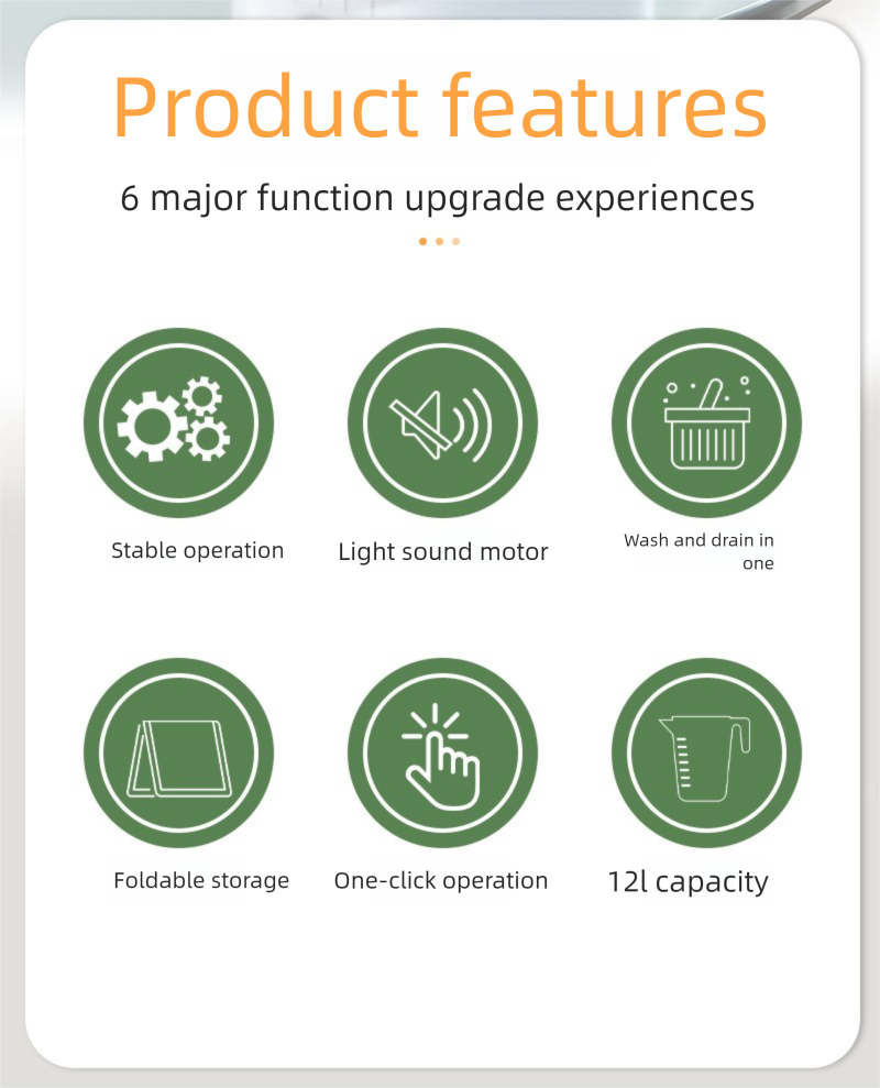 Mini lavatrice pieghevole con centrifuga, completamente automatica per calzini e biancheria intima._voghion.com