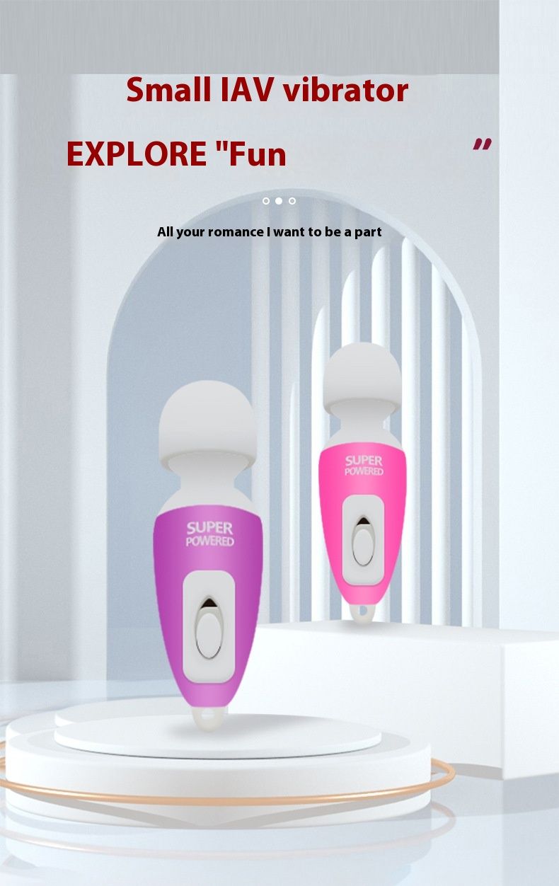 Vibrator AV mini din silicon, convenabil, pentru cupluri care flirtează și tachinează, stick de masaj pentru stimularea punctului G, pentru adulți_voghion.com