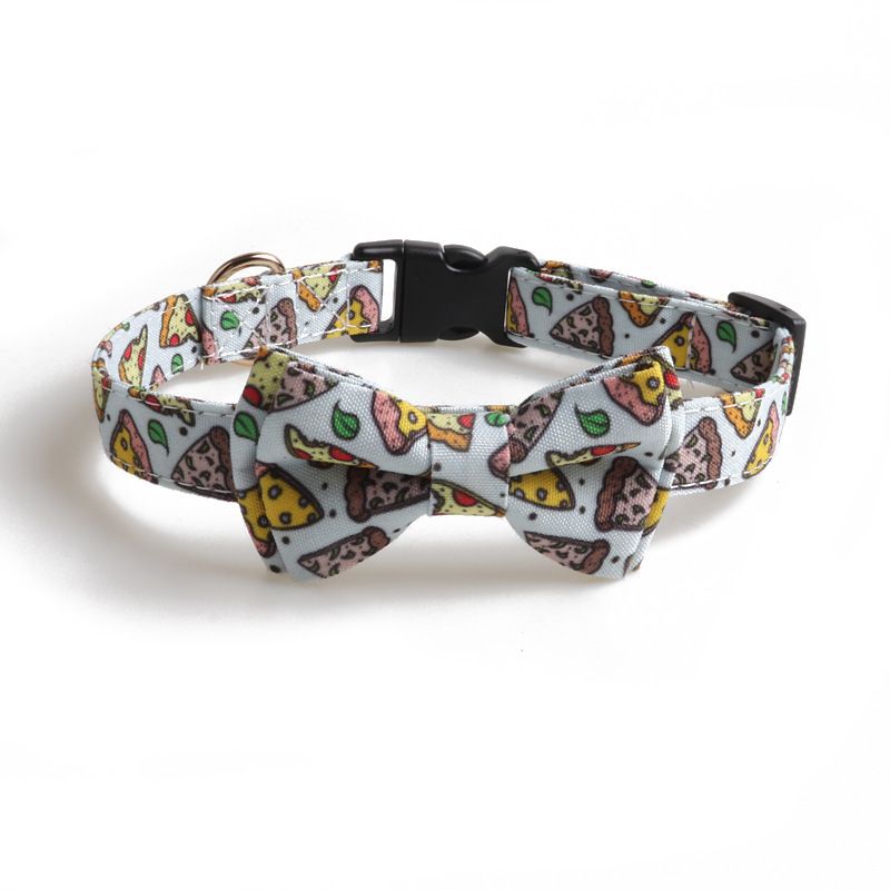Collare per cani Aminger New Pet Bowknot serie Pizza Donut_voghion.com