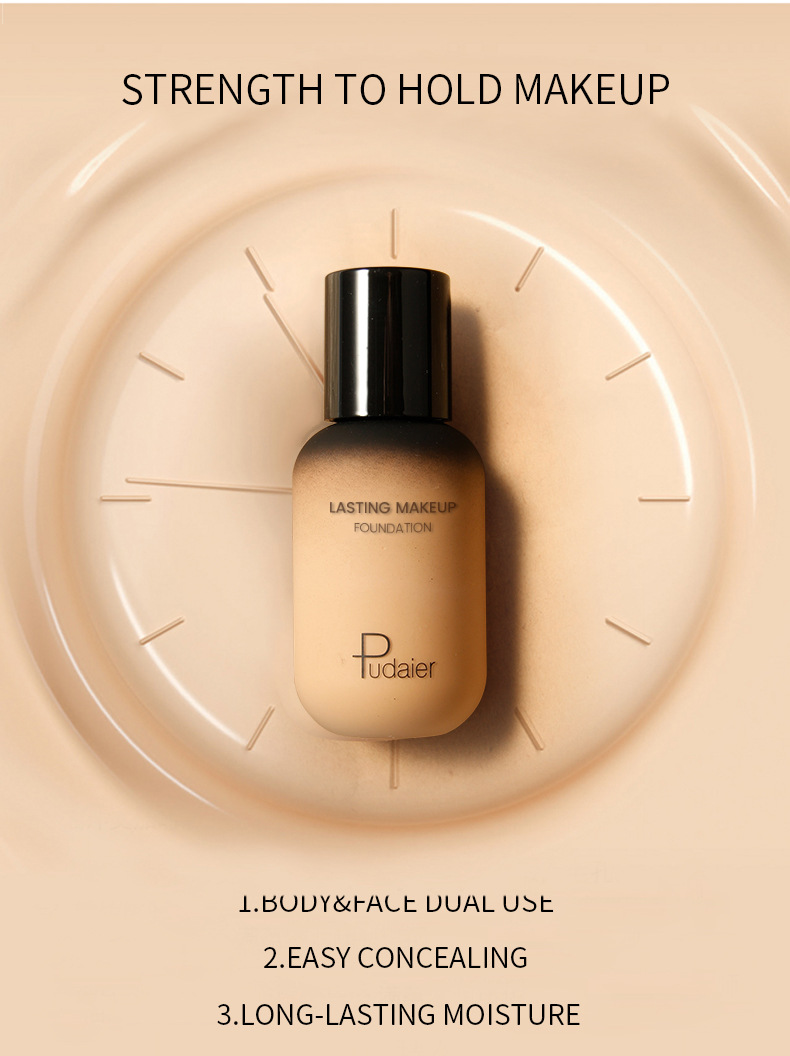 Warm Tonal Liquid Foundation Oil Control Vattentät Heltäckande ansiktsbehandling Naturlig Concealer Base Makeup Kosmetik_voghion.com
