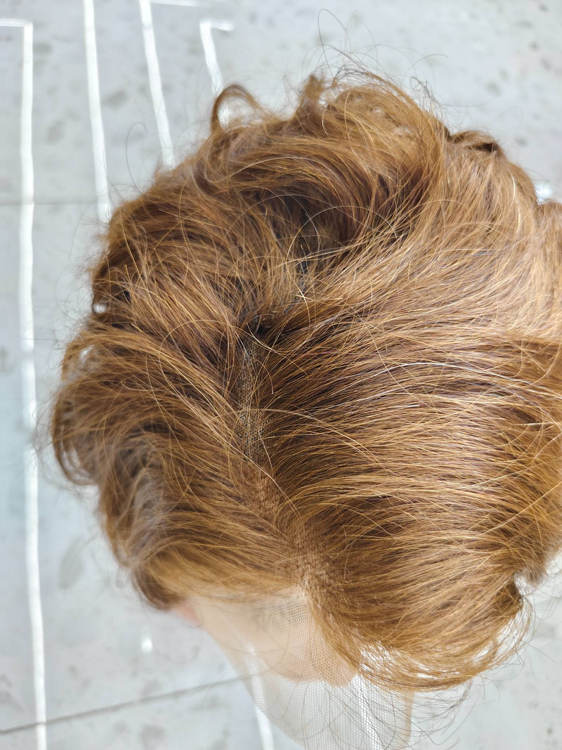 Peluca corta barata Rizado Bob Onda de agua 13x4 Peluca delantera de encaje Peluca de cabello 100% humano Suelta Onda profunda Frontal Bob Teje Pelucas sin pegamento para mujeres_voghion.com
