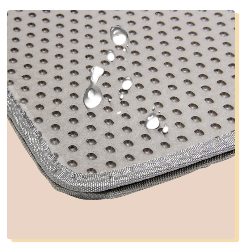 Estera para residuos de Gato, estera para residuos de gato con agujero con fugas, nido de abeja, mascota del hogar, estera para caseta para perros, estera antideslizante impermeable para pies de gato_voghion.com