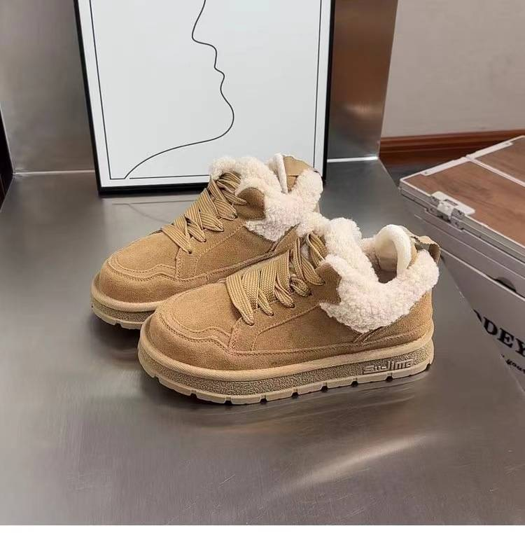 Nuove suole spesse invernali con stivali da neve caldi antiscivolo e stivaletti corti scarpe di cotone per bambini_voghion.com