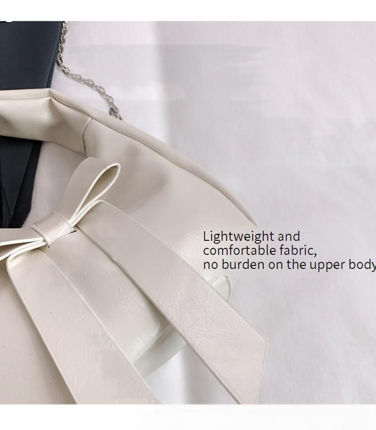 Mini Bag Temperament Bow Bag Women New Style Fashion Shoulder Messenger Bag Textured Handbag Small Bag Casual_voghion.com