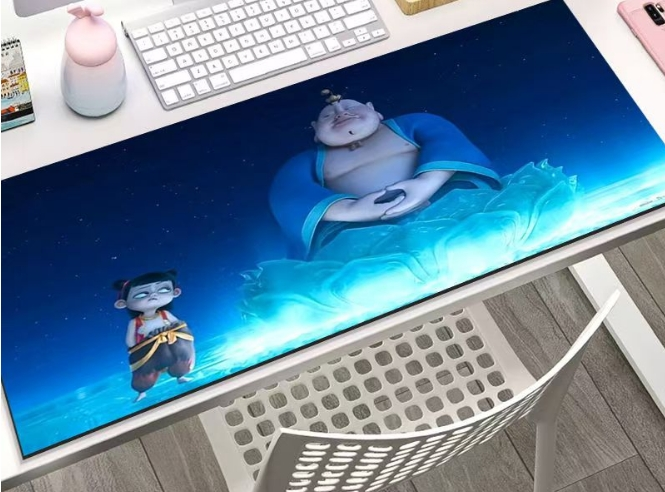 Anime pelės kilimėlis didelis pelės kilimėlis anime aplink berniukus ir mergaites biurui neslystantis klaviatūros kilimėlis stalo kilimėlis_voghion.com