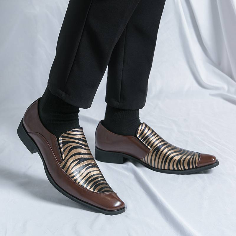 Scarpe da uomo in pelle taglie forti 46 Codice 2025 Scarpe casual formali per parrucchieri Suola in poliammide Superficie in gomma_voghion.com