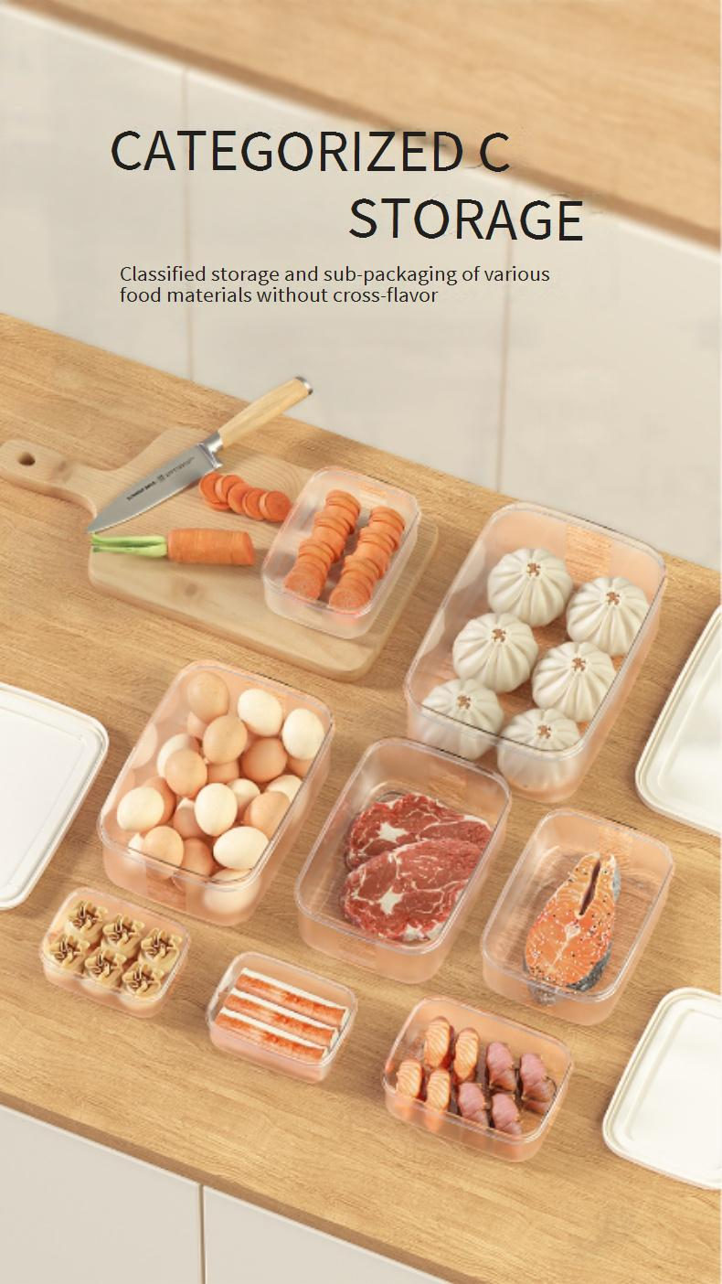 Modern Cream-Colored Food Storage Containers – BPA-Free Plastic Refrigerator Organizers With Secure Lids (Stackable, Microwave-Safe)_voghion.com