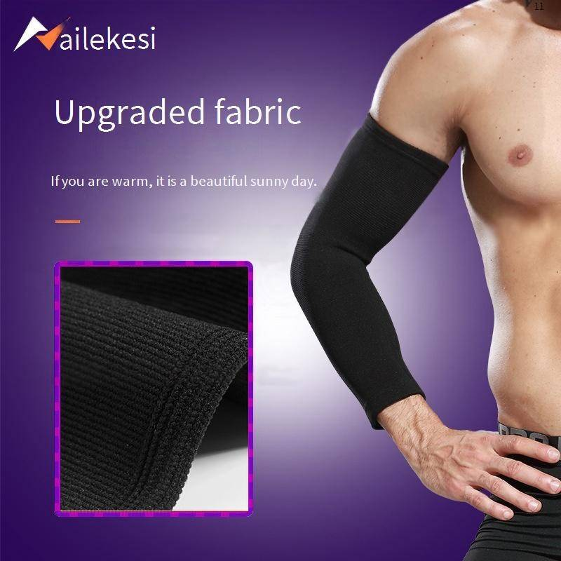 Nylon & Spandex Sports Elbow Arm Sleeve - Compression Support For Basketball, Running, Gym Workouts - Unisex S/M/L Sizes For Joint Warmth_voghion.com