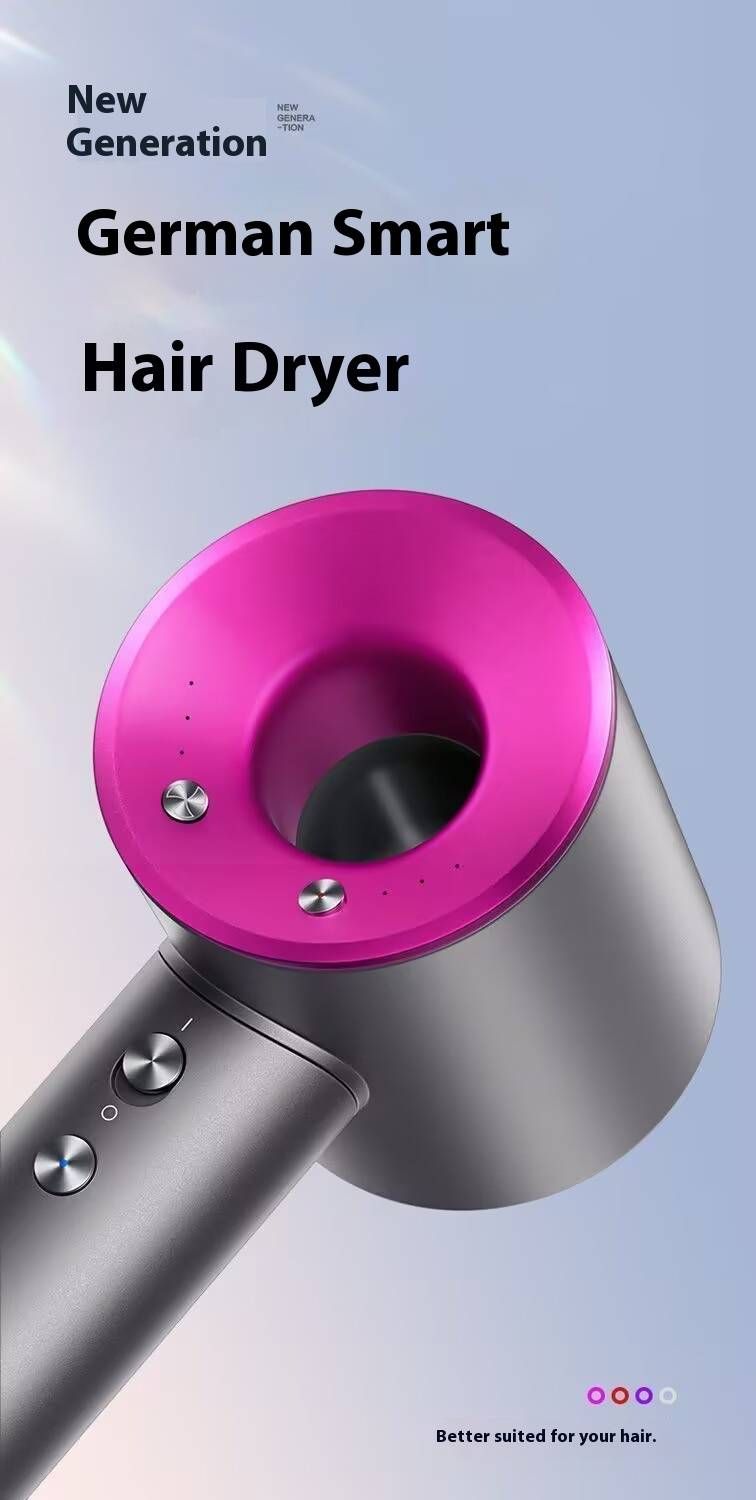 Ionic Hair Dryer With Brushless Motor & 1500W Fast Drying - 3 Heat/Speed Settings, Cool Shot, Overheat Protection_voghion.com