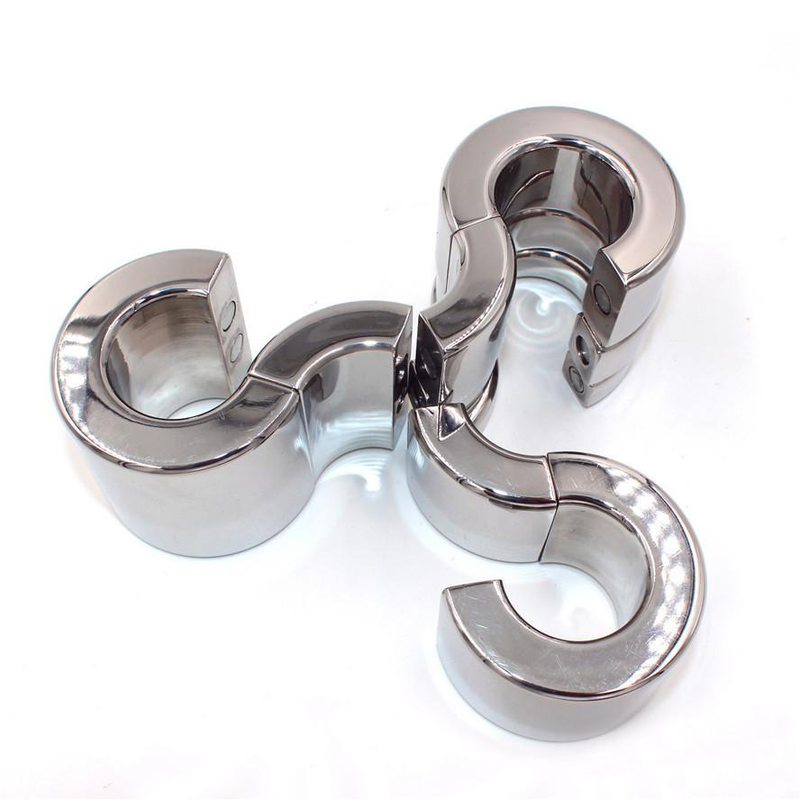 Magnetische Lock Metall Hodensack Anhänger Ball Stretcher Hoden Gewicht Ring Zurückhaltung Edelstahl Sex Spielzeug Für_voghion.com
