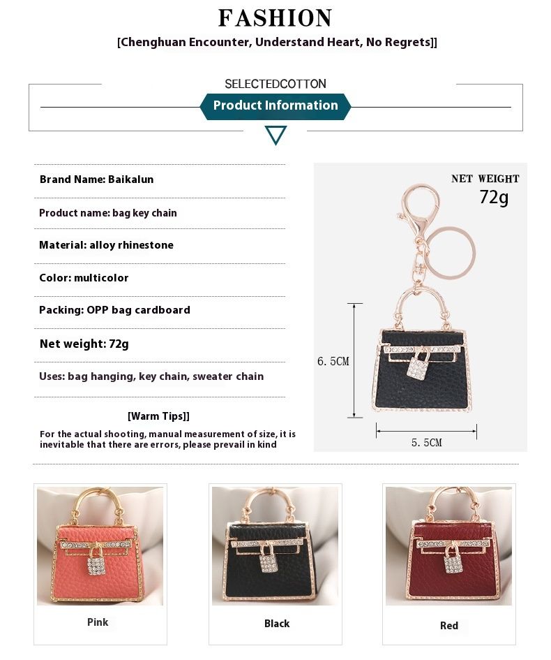 Car Pendant European And American Fashion Diamond Studded Ice Skates Small Gift Creative Keychain Bag Metal Pendant_voghion.com