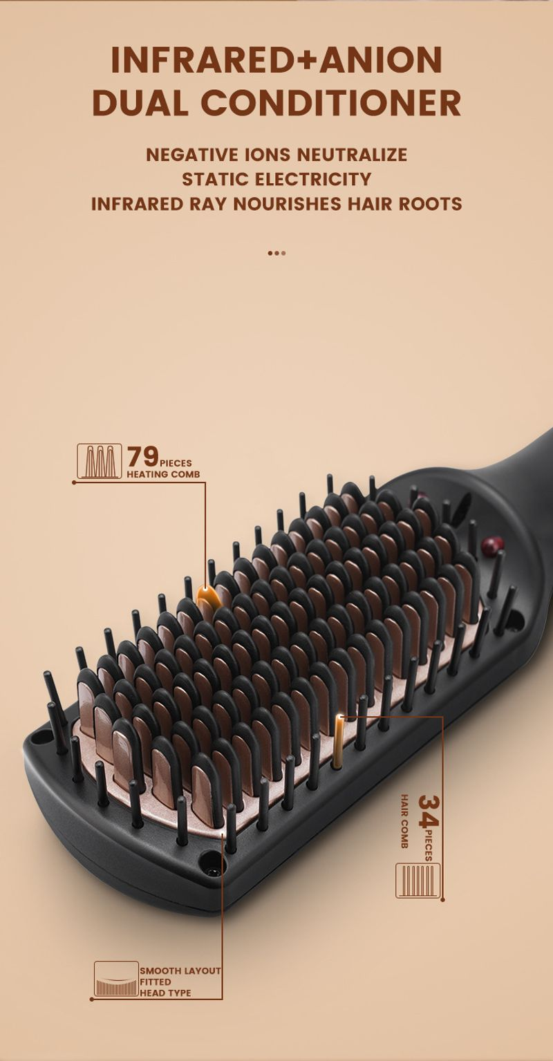 DSP Dansong Straight Hair Comb 11009_voghion.com