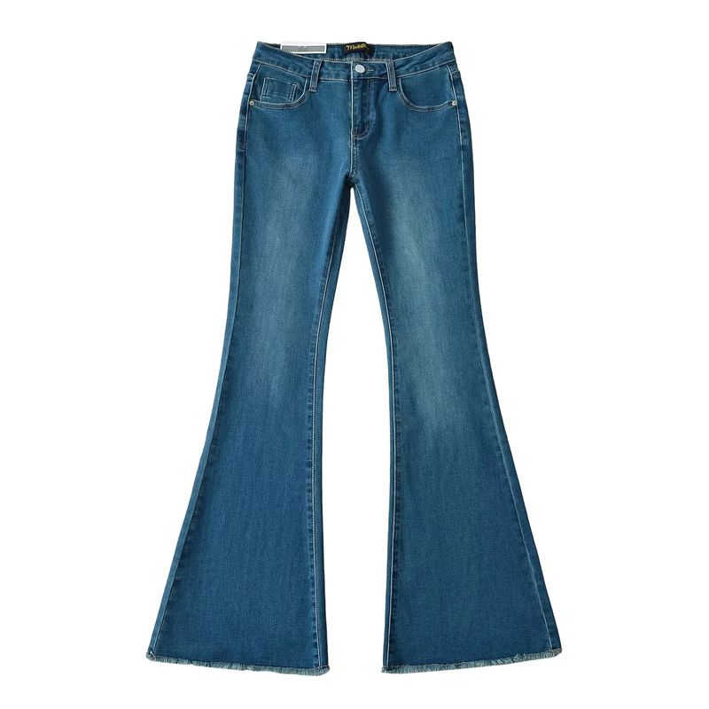 Damkläder Sommar Nya Lite kryddig tvättade råkantjeans för kvinnor Heta tjejer Låg midja Långa ben Slimma byxor_voghion.com