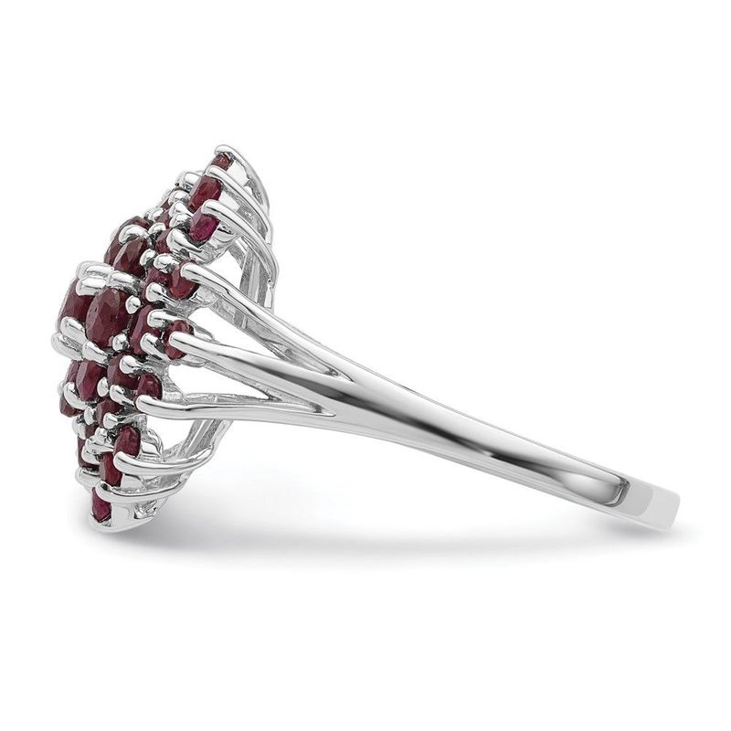 Sterling Silver Rhodium-plated Ruby Ring_voghion.com